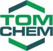 Logo firmy Tom Chem w odcieniach zieleni, nazwa umieszczona w sześciokącie.