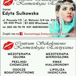 Centrum Szkoleniowe i Kosmetologia Estetyczna Edyta Sulkowska Płock 2