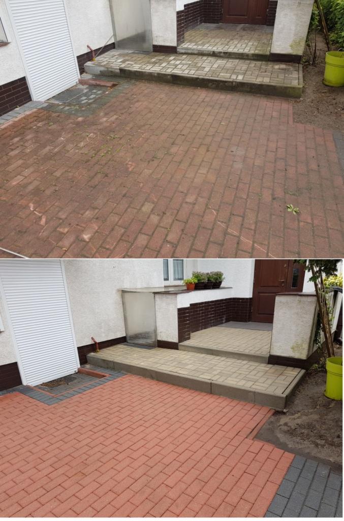 Mycie kostki ciśnieniowo bez chemii.