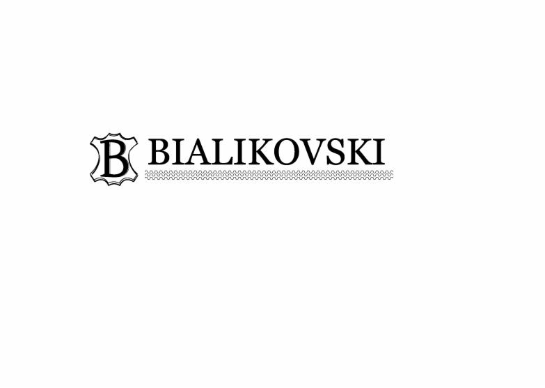 Logo firmy Bialikovski z ozdobną literą B i falistą linią pod nazwą.