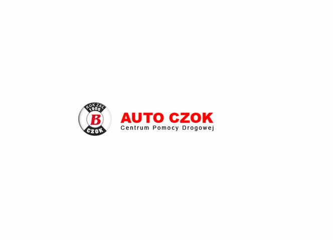 Logo firmy AUTO CZOK Centrum Pomocy Drogowej z rokiem założenia 1986, umieszczone na białym tle.