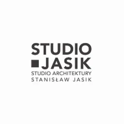Logo firmy Studio Jasik, specjalizującej się w architekturze. Czarny napis na białym tle.