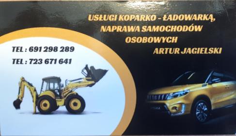 Usługi koparko-ładowarką, naprawa samochodów osobowych - Fundamenty Brojce