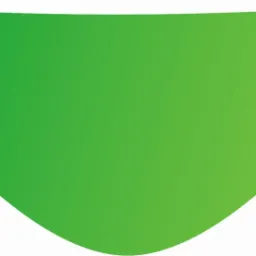 Abstrakcyjne tło z gradientem zieleni, przypominające trójkąt z zaokrąglonym dołem, na białym tle.