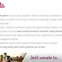 Nie Tak Głośno<br> Projekt i wykonanie strony zespołu.