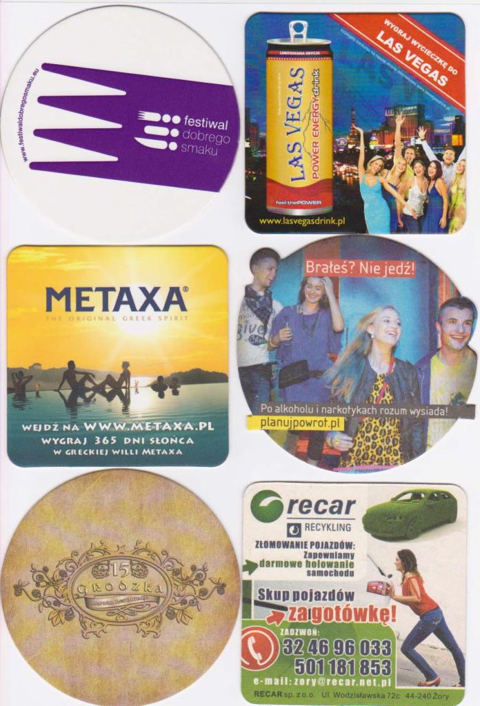 podkładki pod szklanki