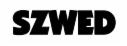 Czarne, pogrubione litery 'SZWED' na białym tle.