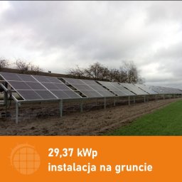 Instalacja na gruncie o mocy 🟧 29,37kWp w miejscowości Sypniewo.