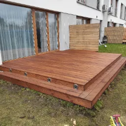 Taras z modrzewia syberyjskiego, olej Teak