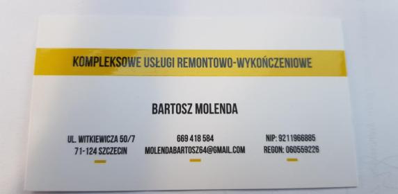 Bartosz Molenda - Firma remontowa Szczecin