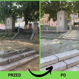 Renowacja zabytkowego rynku w Lewinie Kłodzkim.