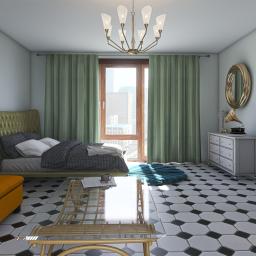 Pracownia Wizja Wnętrza Magdalena Spas - Projekt pokoju sypialniano-wypoczynkowego