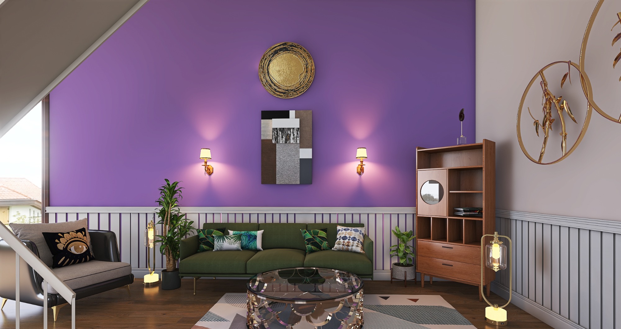 Projekt części wypoczynkowej w domu jednorodzinnym