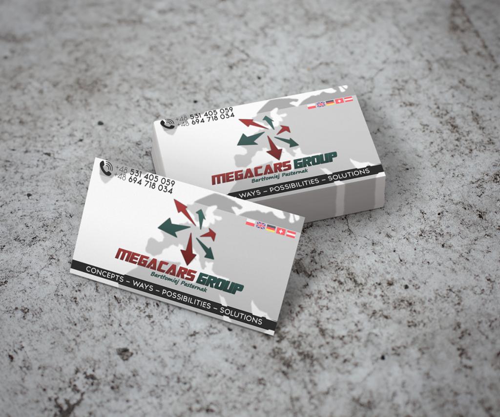 MegaCarsGroup - Projekt wizytówek