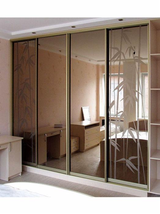 Szafa z drzwiami z lustra brązowego