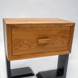 Łodyga - Szafka nocna - lite drewno dębowe