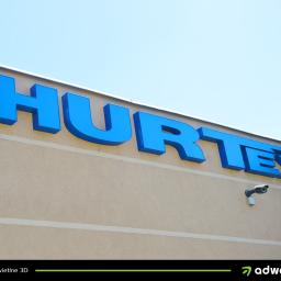 Wykonanie liter świetlnych 3D dla firmy Hurtex