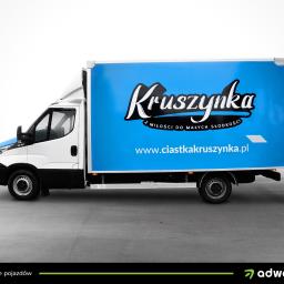 Projekt logotypu oraz oklejenie pojazdu dla firmy Kruszynka
