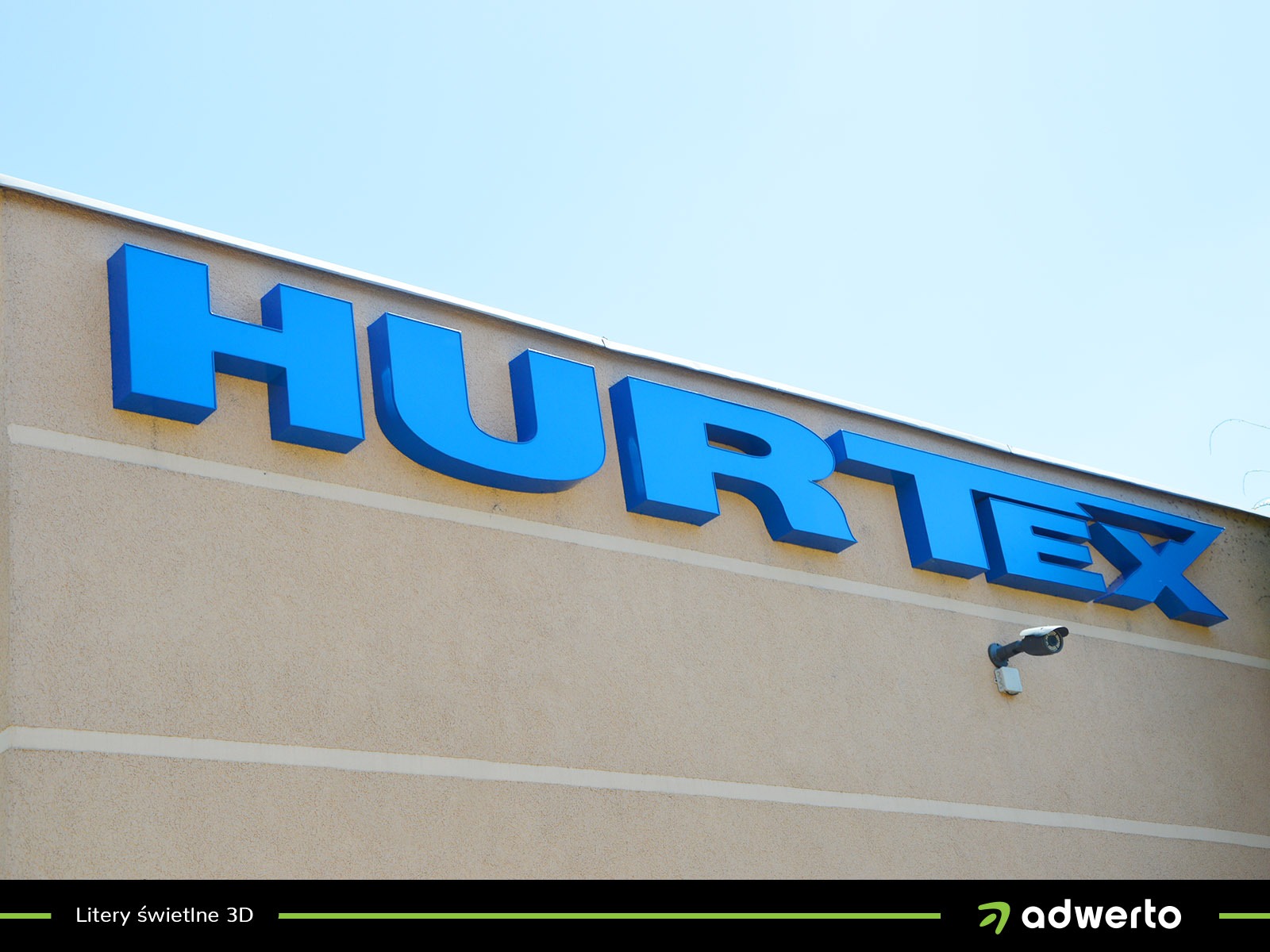 Wykonanie liter świetlnych 3D dla firmy Hurtex