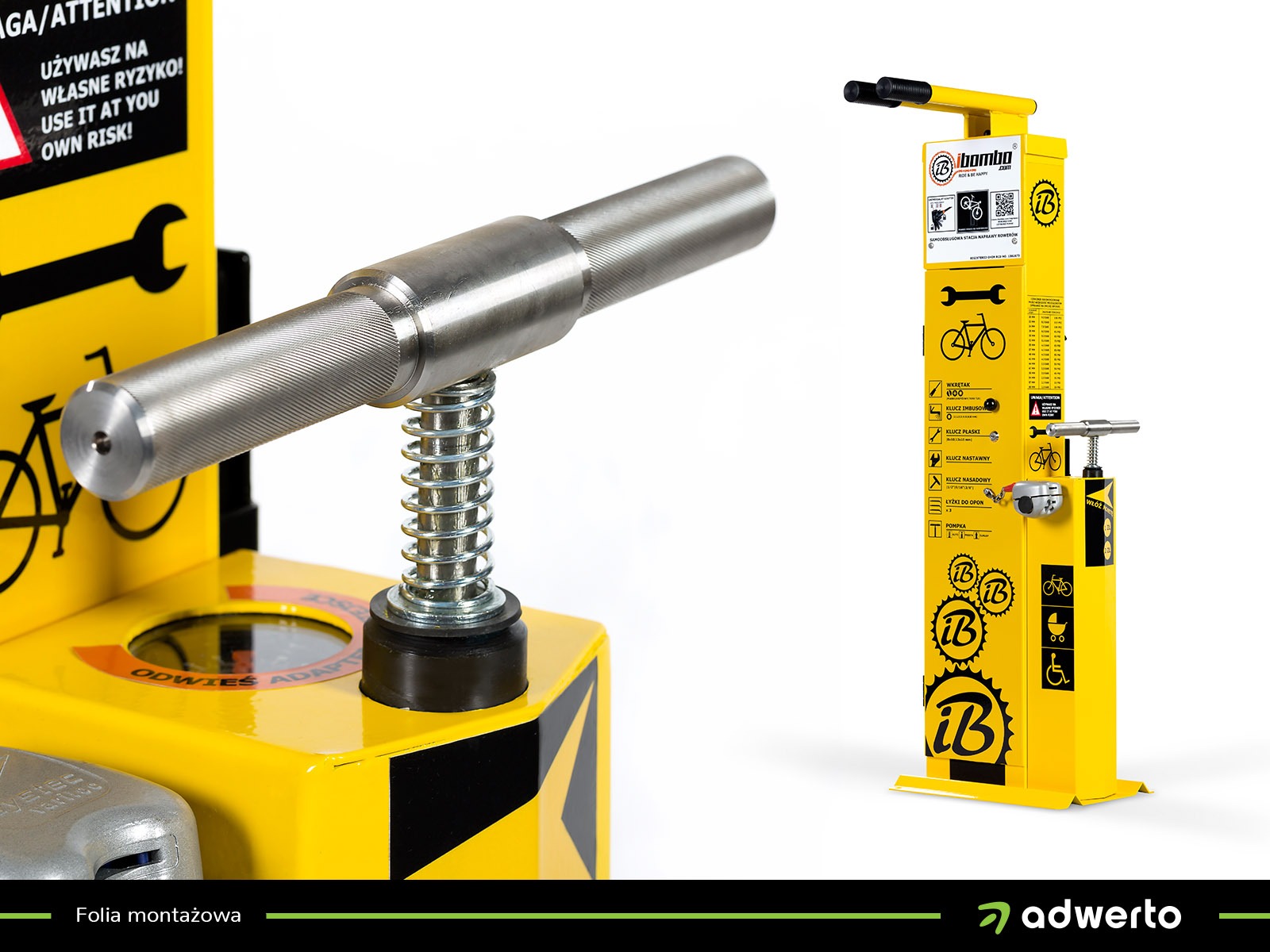 Naklejki na stacje naprawy rowerów dla firmy IBOMBO