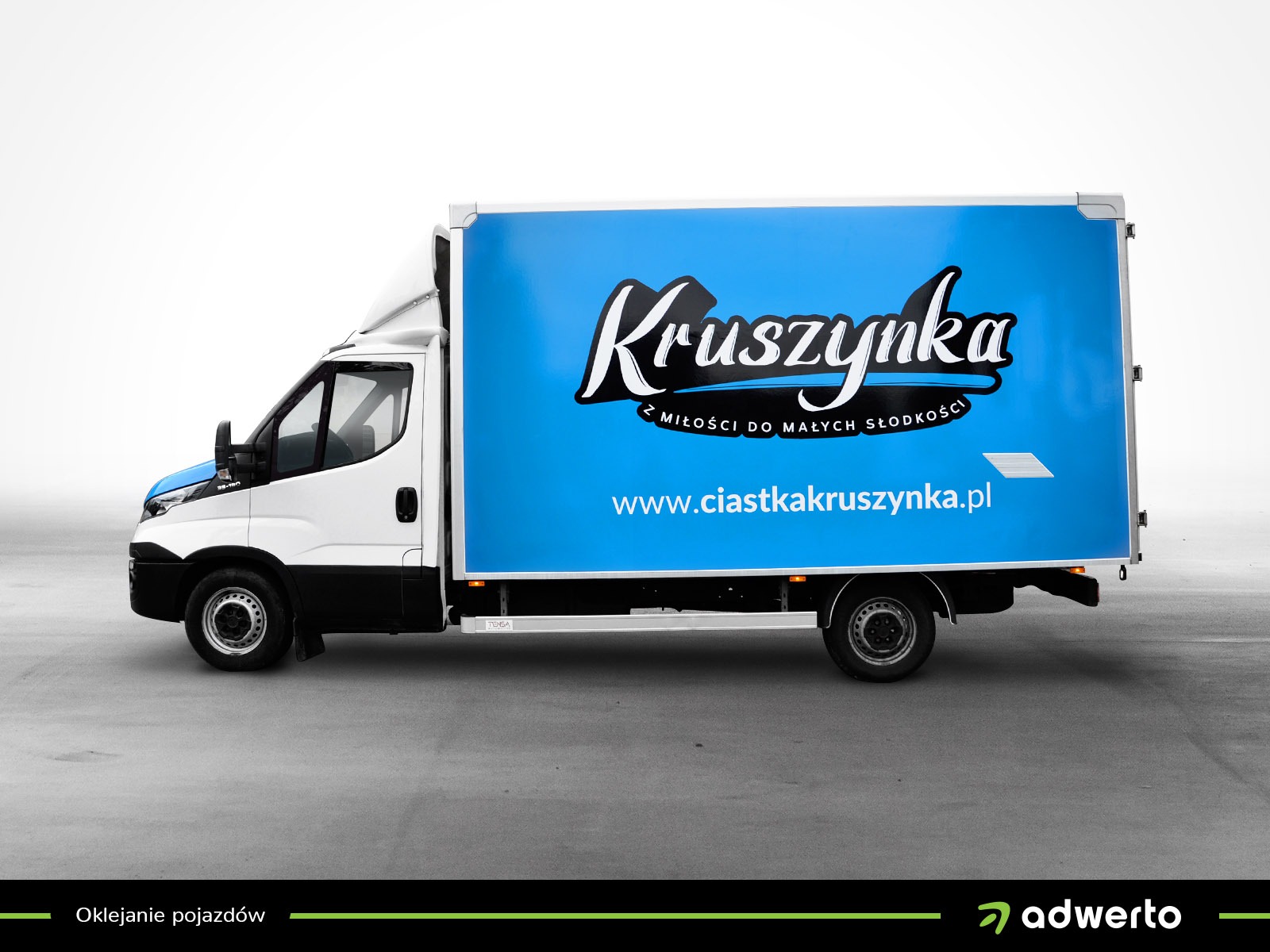 Projekt logotypu oraz oklejenie pojazdu dla firmy Kruszynka