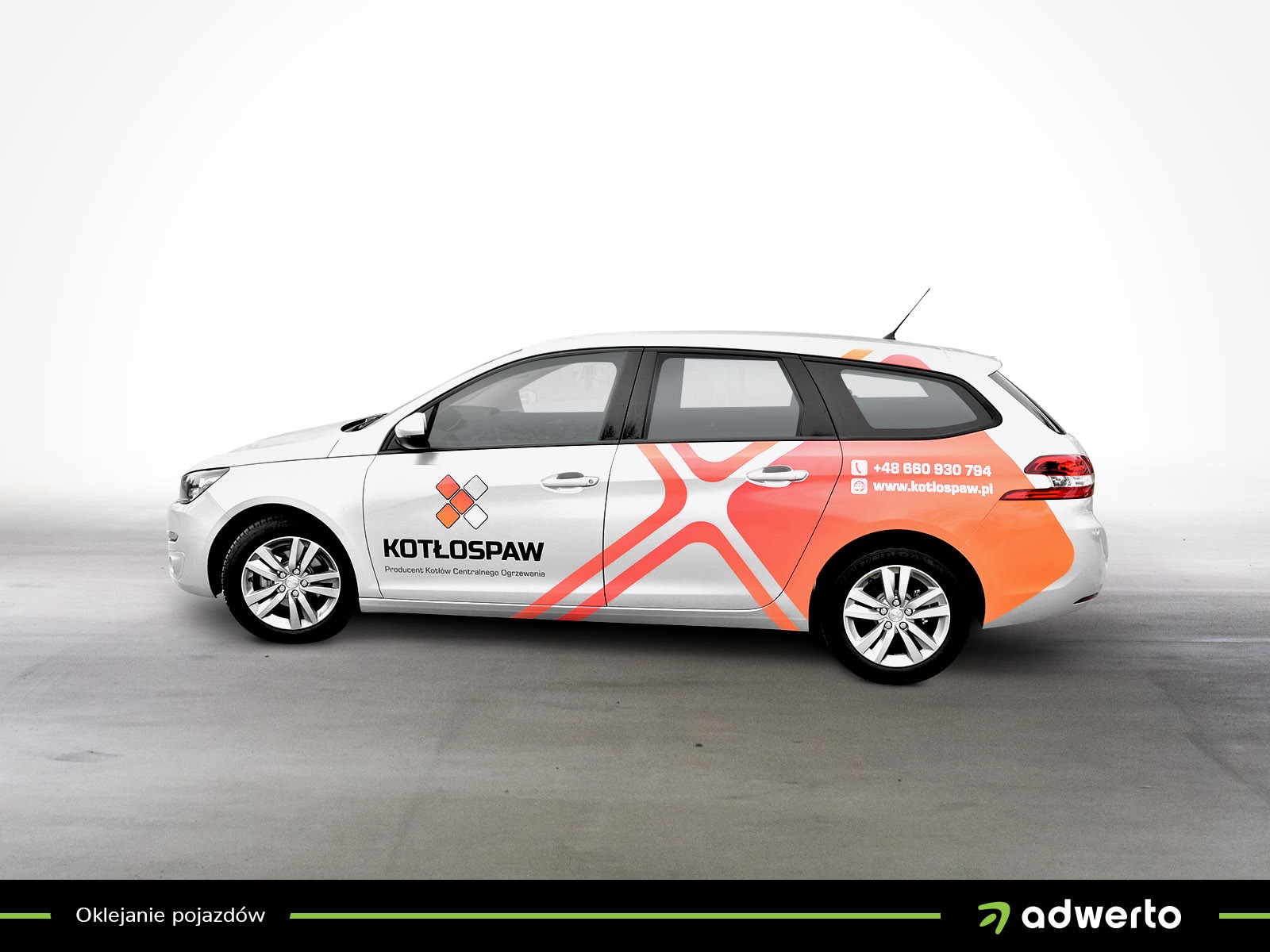 Projekt oraz oklejenie pojazdu dla firmy Kotłospaw