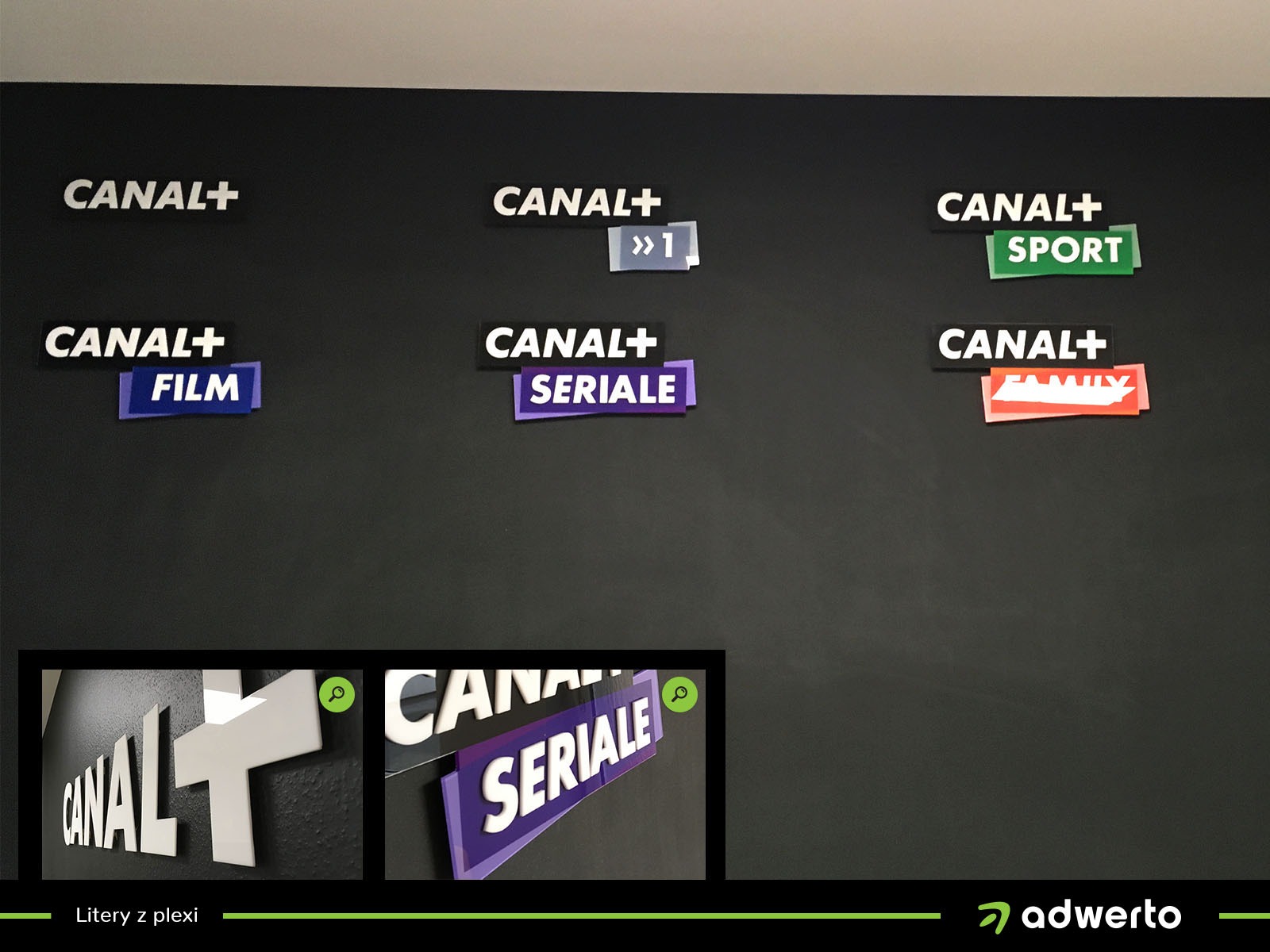 Litery przestrzenne z plexi