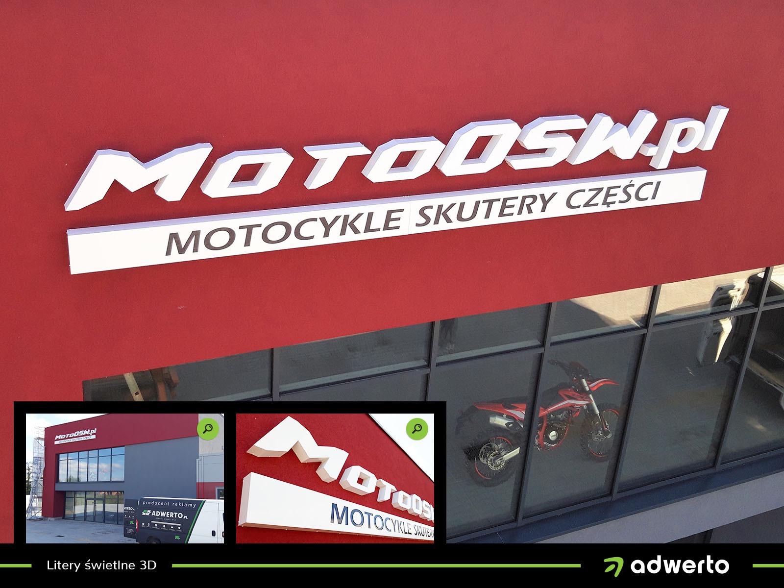 Wykonanie liter świetlnych 3D dla firmy Moto OSW