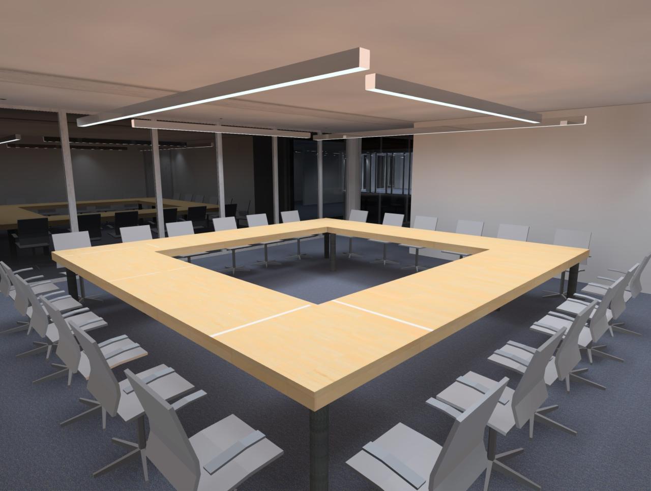 Przykładowy projekt oświetlenia biura - wizualizacja 2