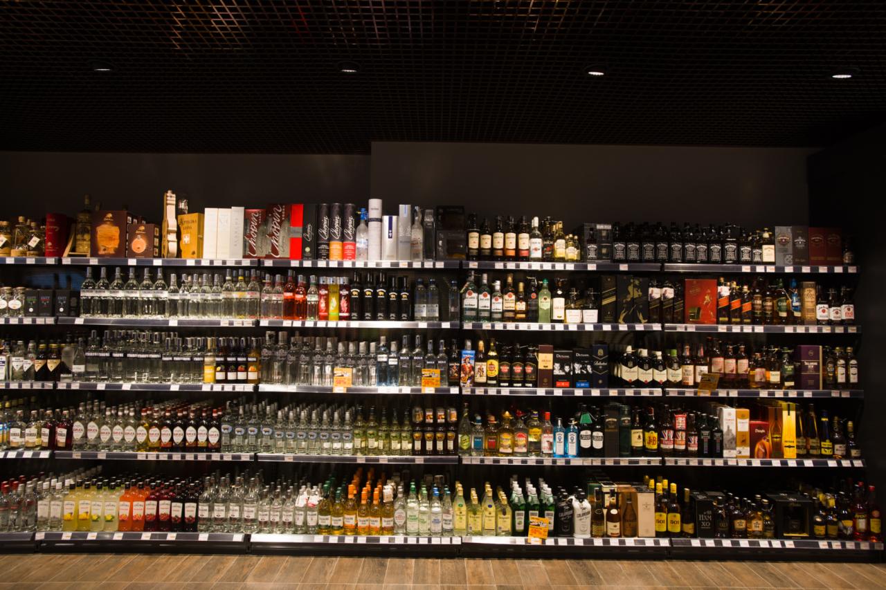 Oświetlenie stoisko Alkohol