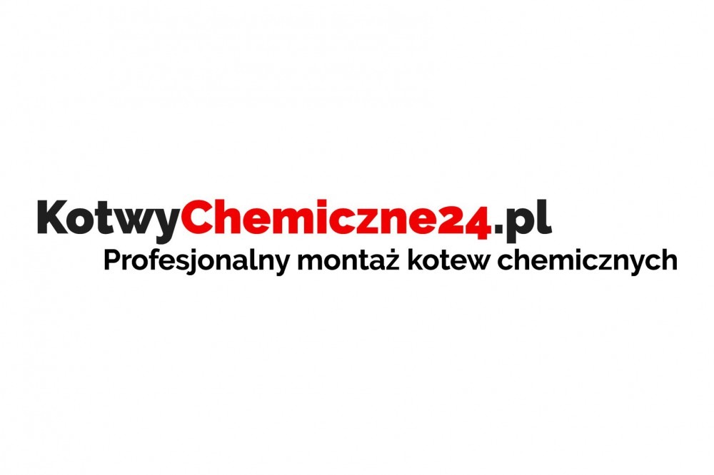 Logo firmy KotwyChemiczne24.pl z hasłem 'Profesjonalny montaż kotew chemicznych'.