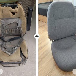 Kors Meble - Realizacja zakładu tapicerskiego Kors Meble - naprawa, wymiana gąbki w fotelu samochodowym