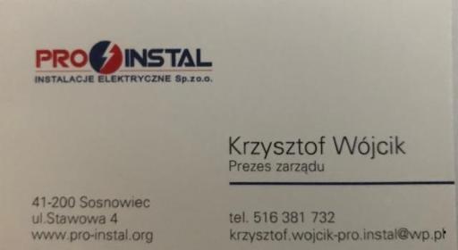 Pro-Instal Instalacje Elektryczne Sp. zo.o. - Elektryk Sosnowiec