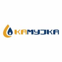 Logo firmy z nazwą 'KAMYUKA', z żółto-niebieskim symbolem kropli po lewej stronie.