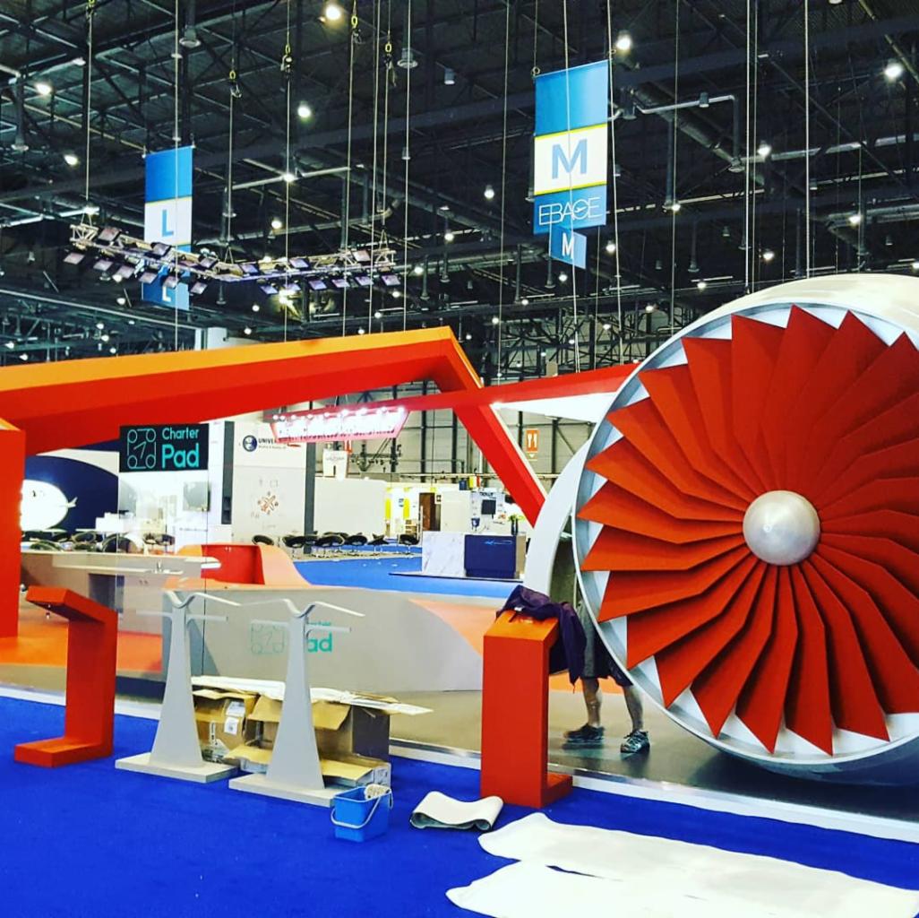 Stoisko Click Aviation na targach EBACE 2019 w Genevie