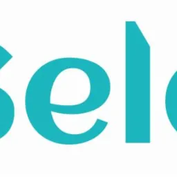 Turkusowe logo firmy Sele.pl z symbolem kwadratu z zaokrąglonymi rogami, oferującej tworzenie stron internetowych w abonamencie.