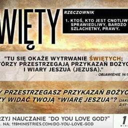 Usługi Transportowe - Tekst z definicją słowa 'Święty', cytatami biblijnymi i odniesieniem do strony internetowej 119ministries.com.