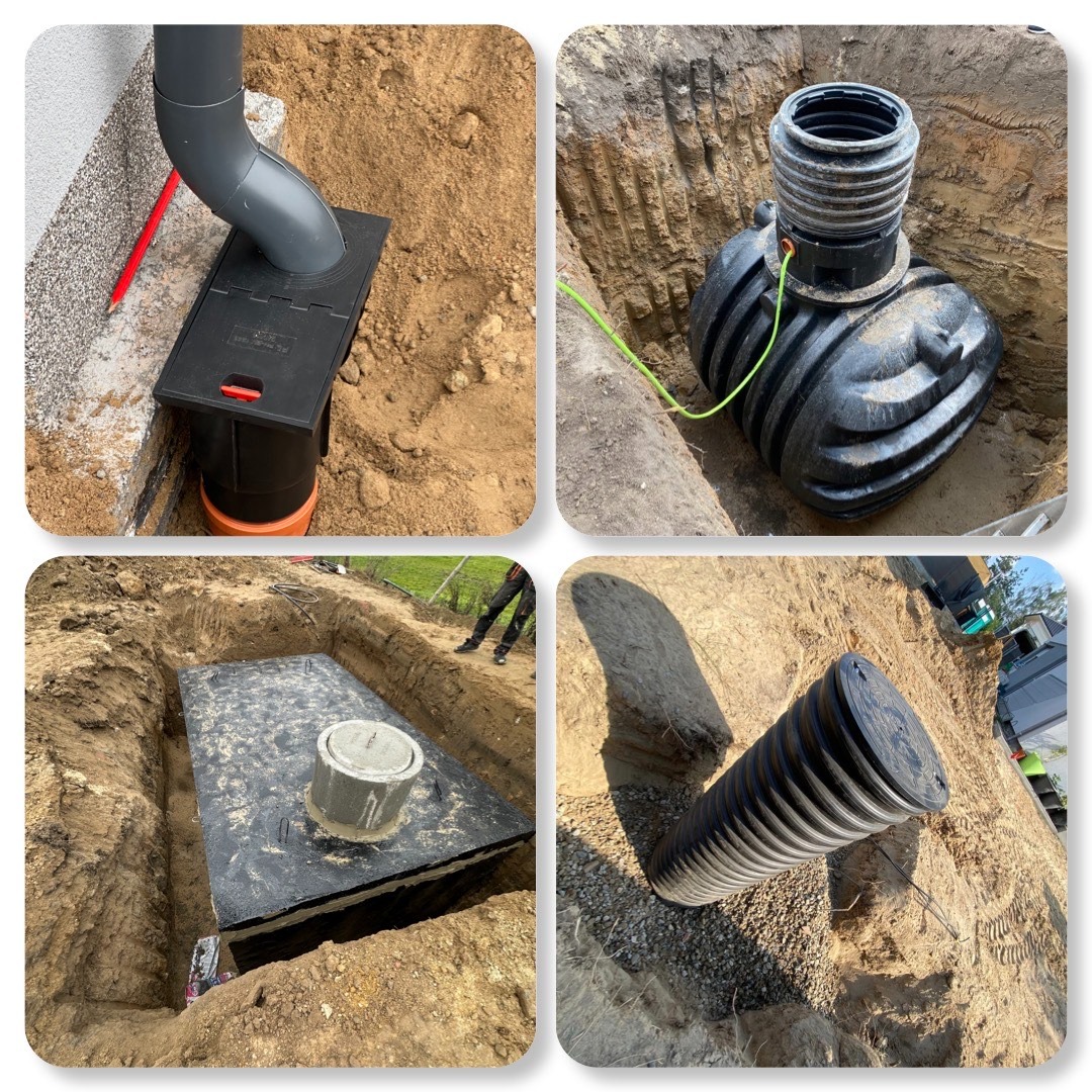 drenaż odwodnienie działki ,studnia chłonna,zbiornik na deszczówkę