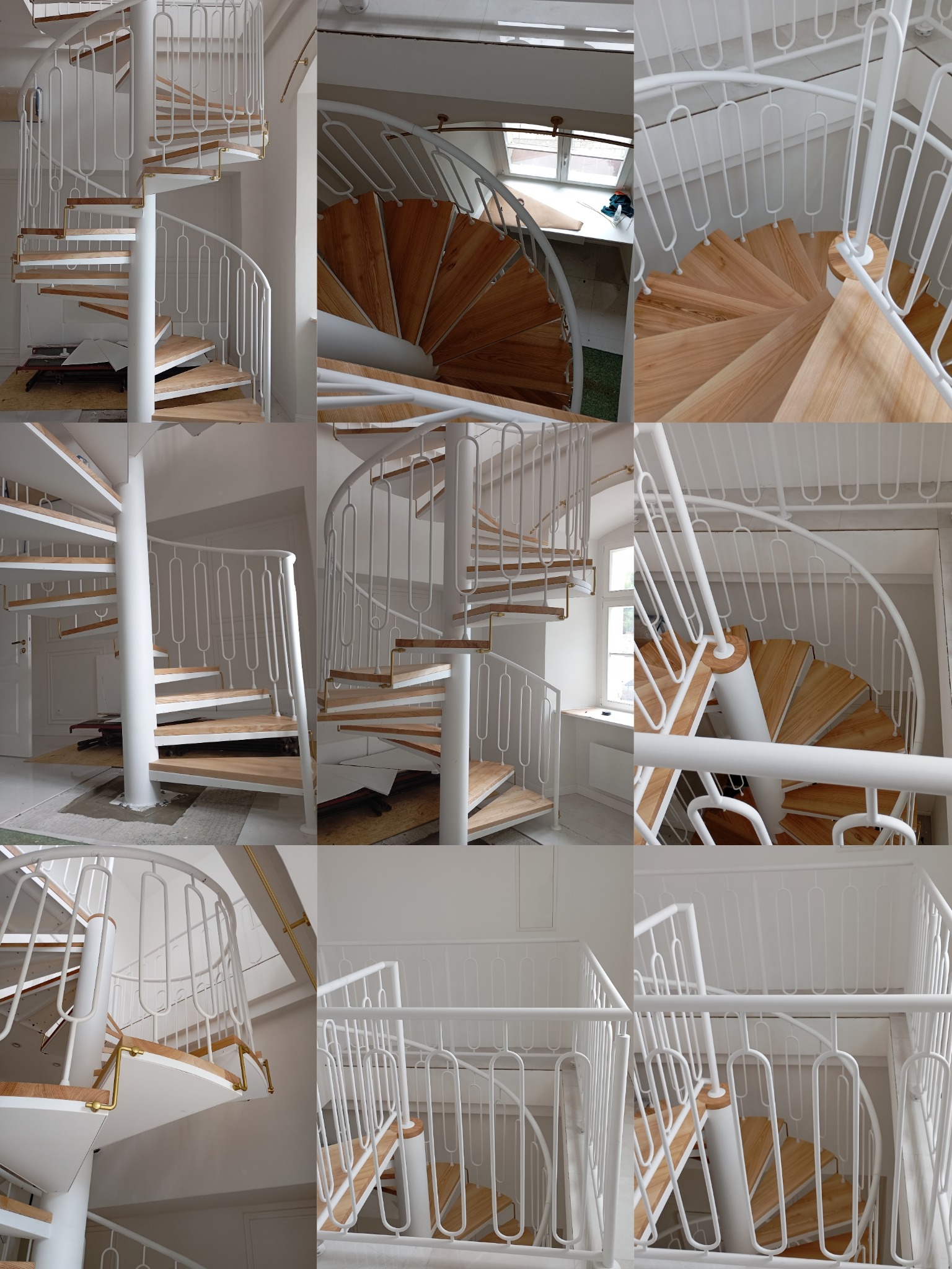 Schody kręcone na konstrukcji metalowej