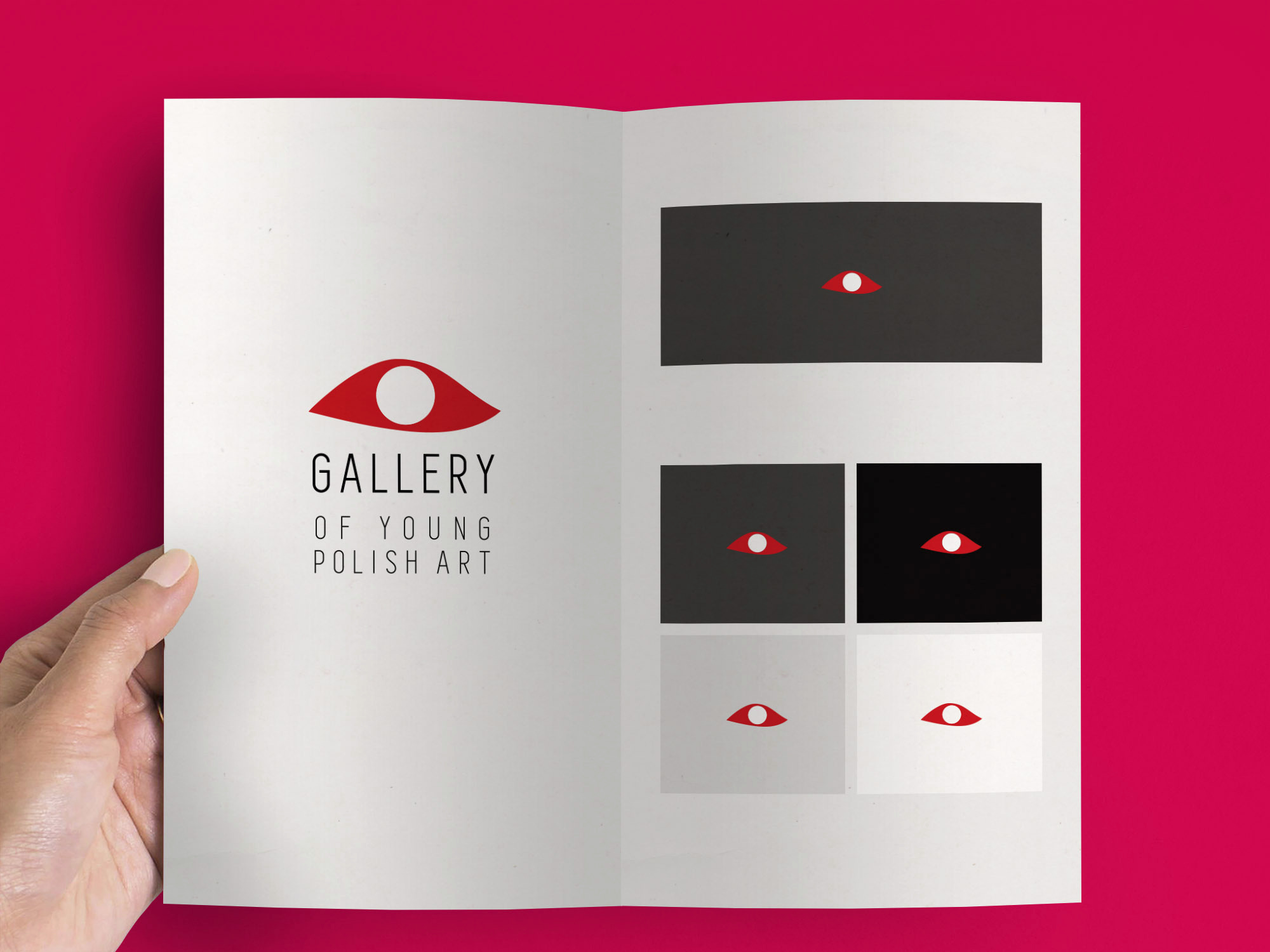 Projekt logo dla galerii promującą polską sztukę.