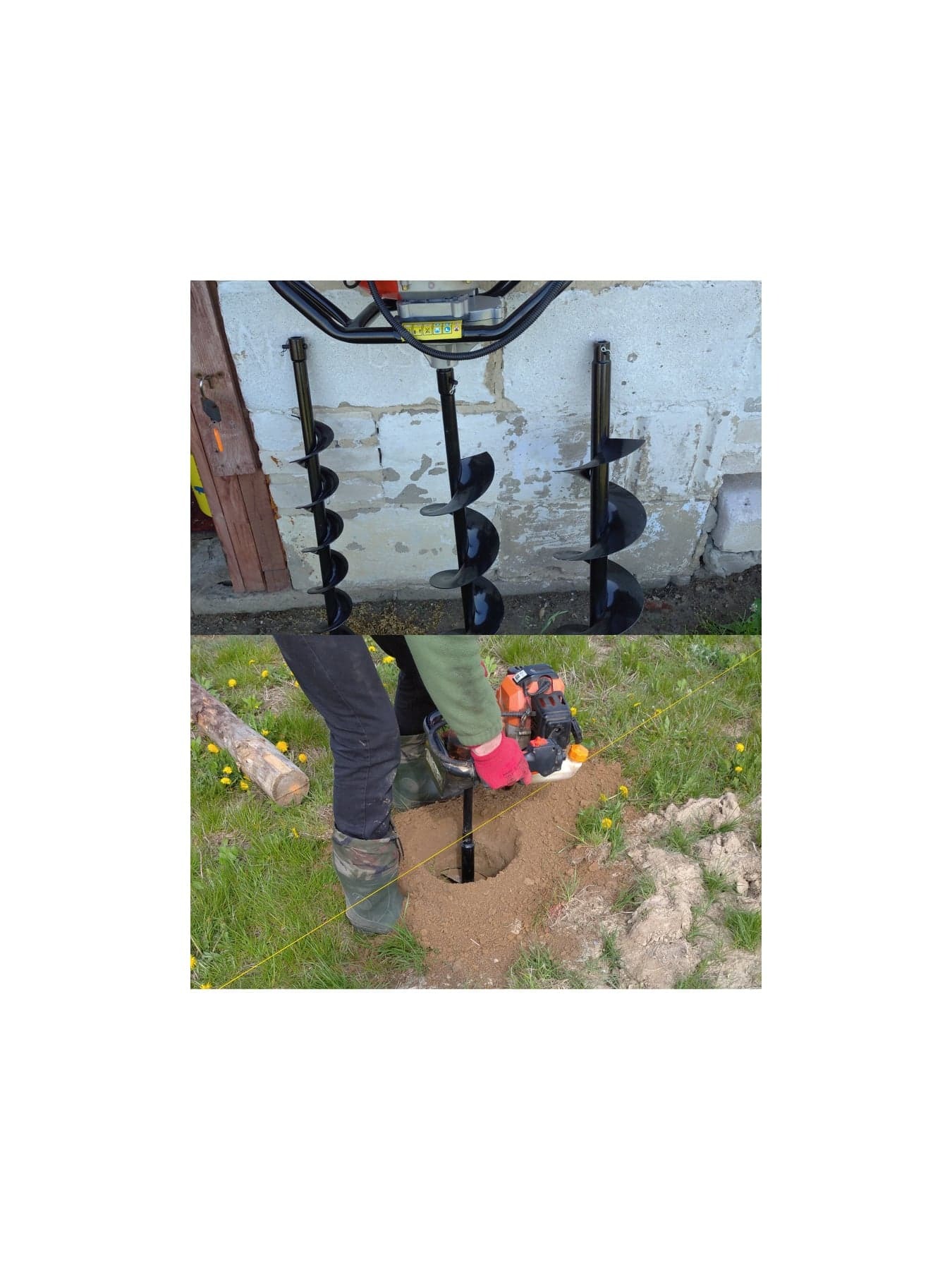 wiercimy pod słupki na ogrodzenie