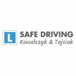Logo szkoły jazdy Safe Driving Kowalczyk & Tasiak z Wrocławia, z niebieską literą L w kwadracie.
