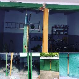 Wymiana słupków nośnych garażu 