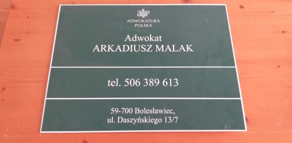 Kancelaria Adwokacka Adwokat Arkadiusz Malak - Prawo cywilne Bolesławiec