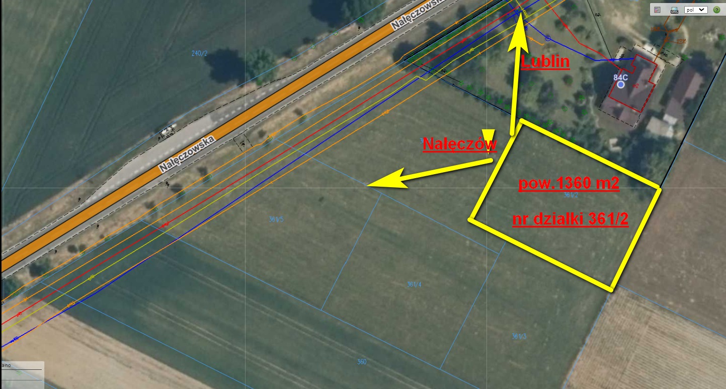 Duża działka pod Lublinem 1360 m2