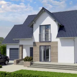 Wizualizacja domu jednorodzinnego.