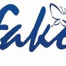 Niebieskie logo firmy Falco z motylem na białym tle.