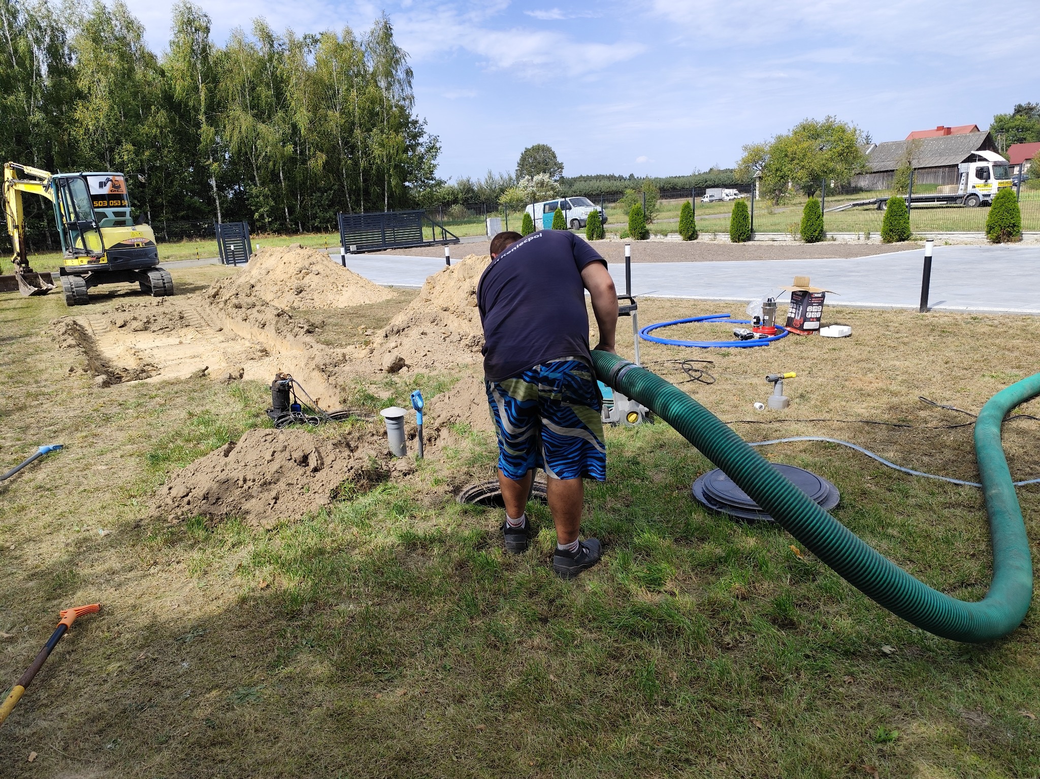 Czyszczenie drenaży. Serwis przydomowych oczyszczalni