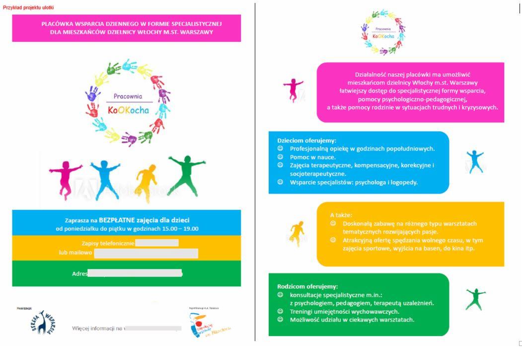 Przykład projektu ulotki