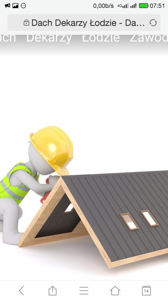 Grafika 3D: Figurka w kasku montuje dach z oknami dachowymi, ukazując proces krycia z bliska i detale konstrukcyjne. Model dachu na białym tle.